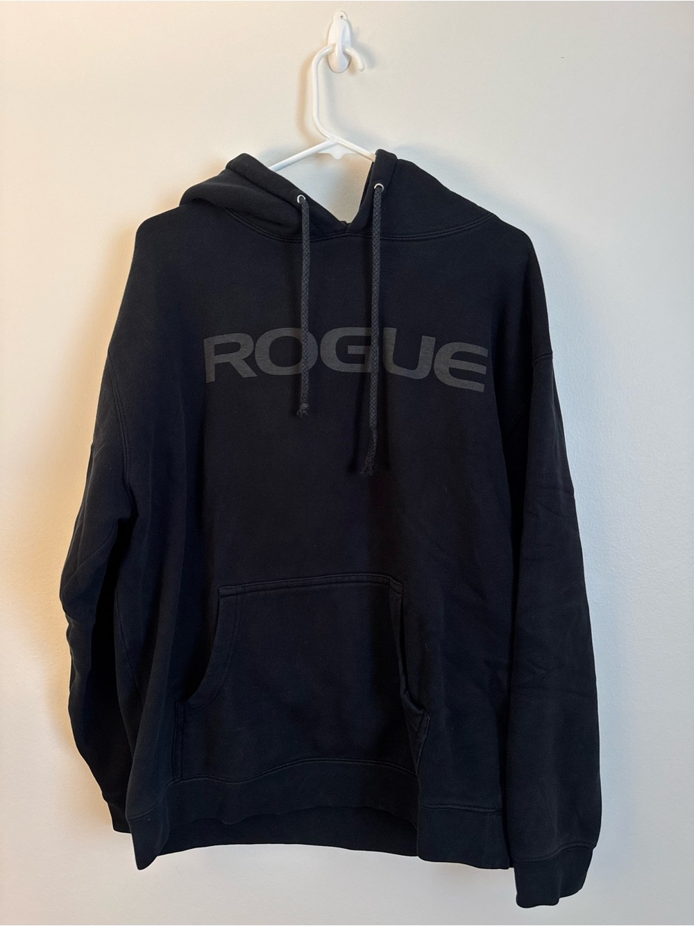 Rogue Black Crewneck Hoodie with Front Logo
